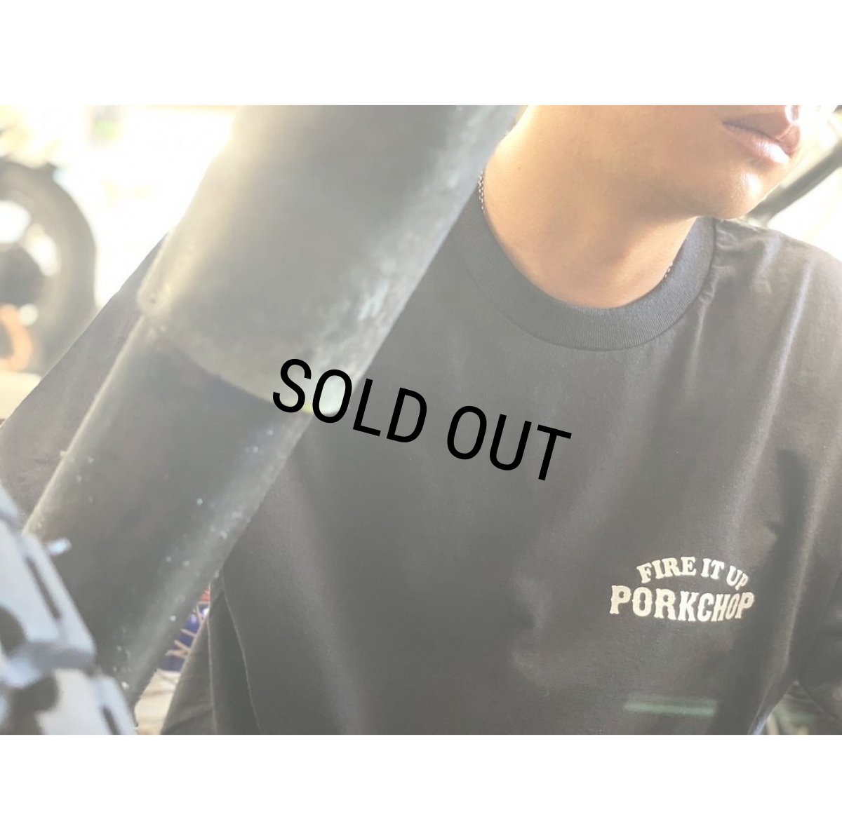 画像6: PORKCHOP/3D B&S TEE（BLACK）［プリントT-23秋冬］ (6)