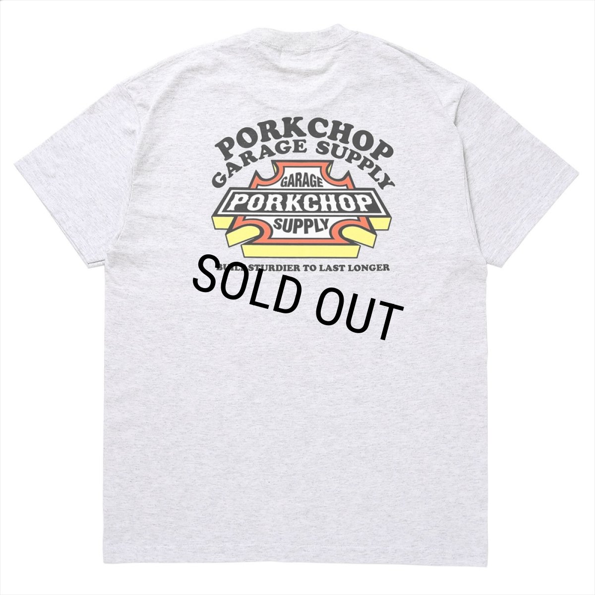 画像1: PORKCHOP/3D B&S TEE（GRAY）［プリントT-23秋冬］ (1)