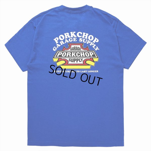 画像1: PORKCHOP/3D B&S TEE（BLUE）［プリントT-23秋冬］