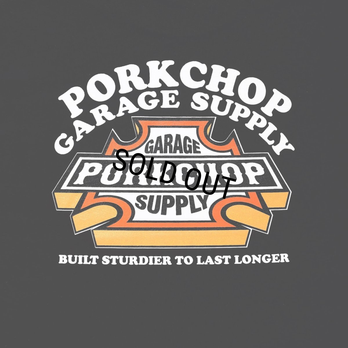 画像4: PORKCHOP/3D B&S TEE（BLACK）［プリントT-23秋冬］ (4)