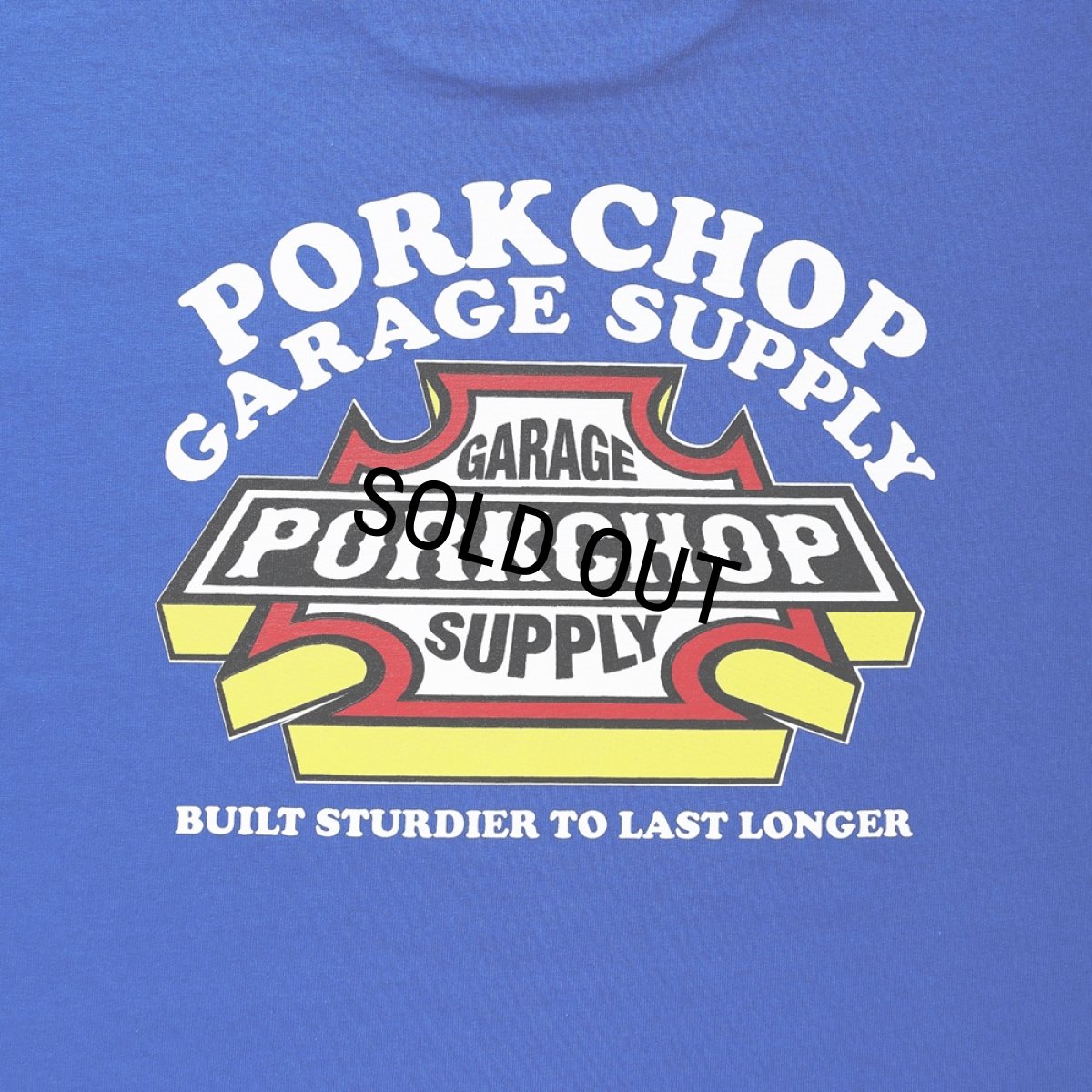 画像4: PORKCHOP/3D B&S TEE（BLUE）［プリントT-23秋冬］ (4)
