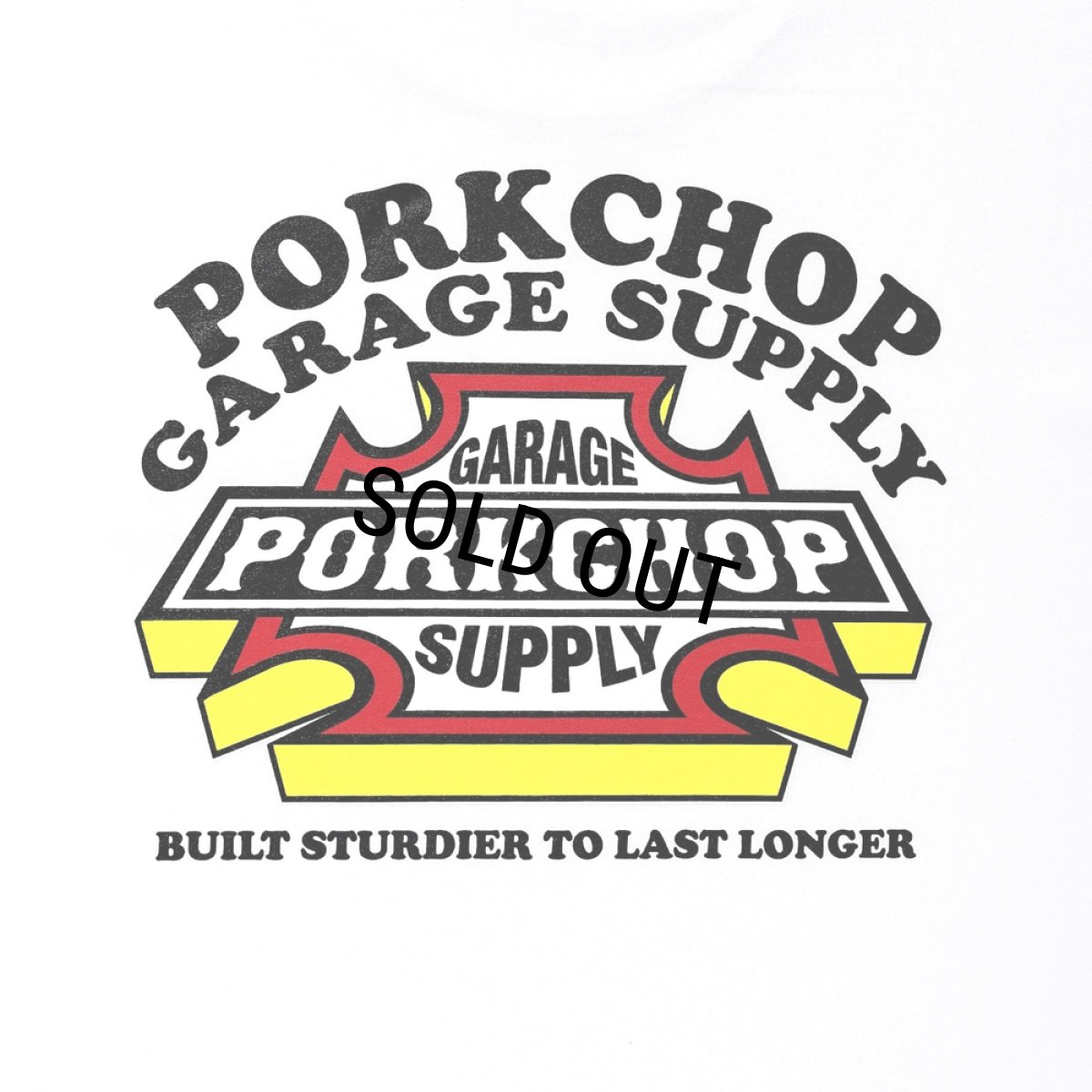 画像4: PORKCHOP/3D B&S TEE（WHITE）［プリントT-23秋冬］ (4)