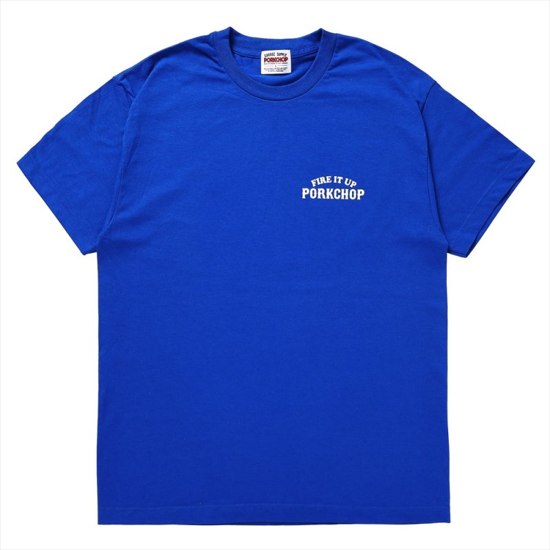 画像1: PORKCHOP/3D B&S TEE（BLUE）［プリントT-23秋冬］
