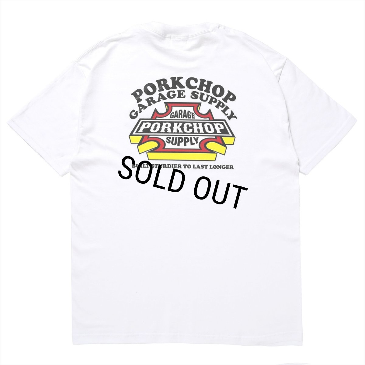 画像1: PORKCHOP/3D B&S TEE（WHITE）［プリントT-23秋冬］ (1)