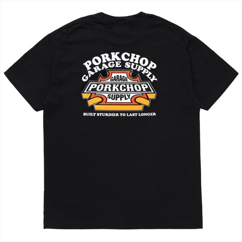 画像2: PORKCHOP/3D B&S TEE（BLACK）［プリントT-23秋冬］