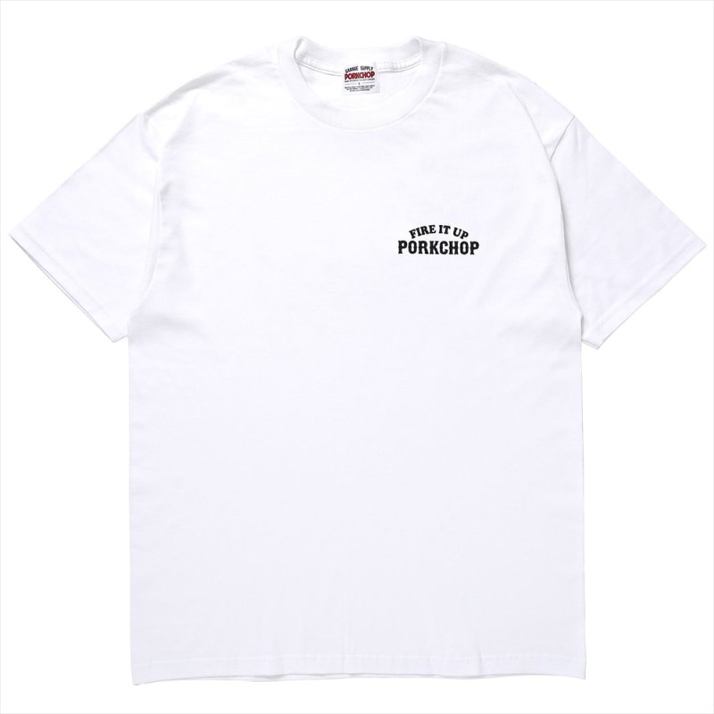 画像1: PORKCHOP/3D B&S TEE（WHITE）［プリントT-23秋冬］
