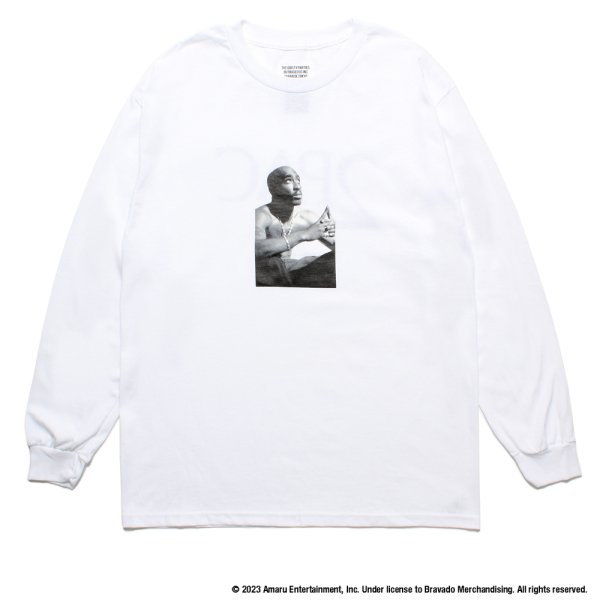 画像1: WACKO MARIA/2PAC / LONG SLEEVE T-SHIRT（WHITE）［プリント長袖T-23秋冬］