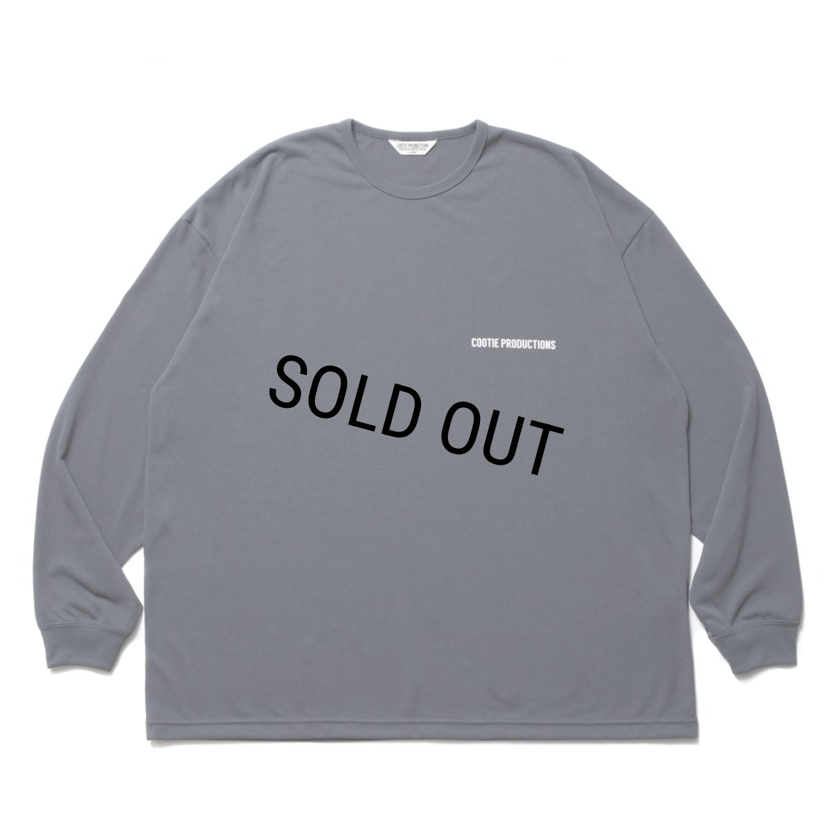 画像1: COOTIE PRODUCTIONS/Dry Tech Jersey Oversized L/S Tee（Gray）［ドライテックオーバーサイズ長袖T-23秋冬］ (1)