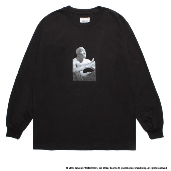 画像1: WACKO MARIA/2PAC / LONG SLEEVE T-SHIRT（BLACK）［プリント長袖T-23秋冬］