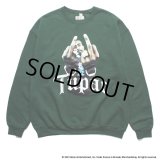 WACKO MARIA/2PAC / SWEAT SHIRT（GREEN）［クルーネックスウェット-23秋冬］