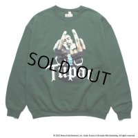 WACKO MARIA/2PAC / SWEAT SHIRT（GREEN）［クルーネックスウェット-23秋冬］