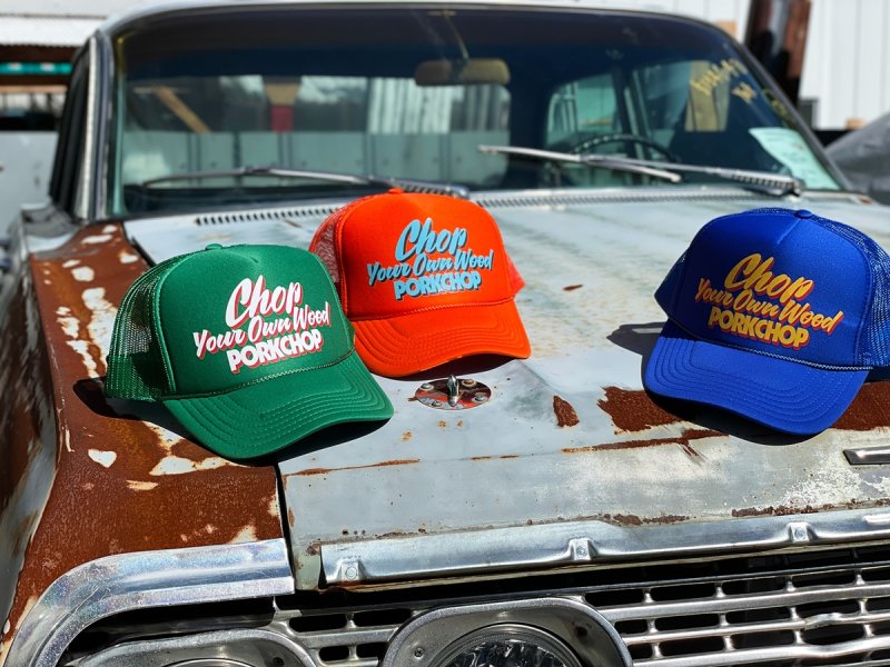 画像3: PORKCHOP/CHOP YOUR OWN WOOD CAP（ORANGE）［メッシュキャップ-23秋冬］