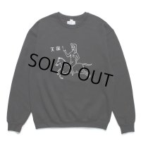 WACKO MARIA/SWEAT SHIRT（BLACK）［クルーネックスウェット-23秋冬］