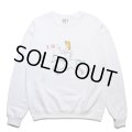 WACKO MARIA/SWEAT SHIRT（WHITE）［クルーネックスウェット-23秋冬］