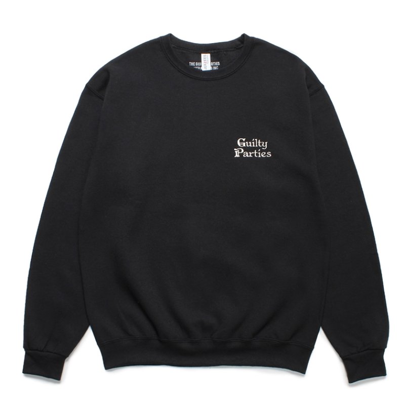 画像1: WACKO MARIA/SWEAT SHIRT（BLACK）［クルーネックスウェット-23秋冬］