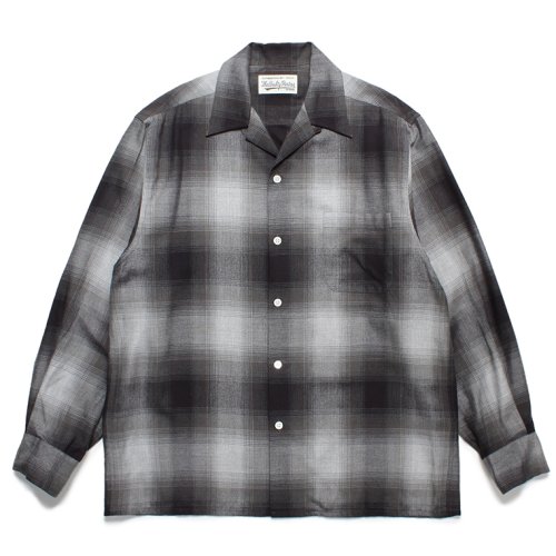 他の写真1: WACKO MARIA/OMBRE CHECK OPEN COLLAR SHIRT（GRAY）［オンブレチェックオープンカラーシャツ-23秋冬］