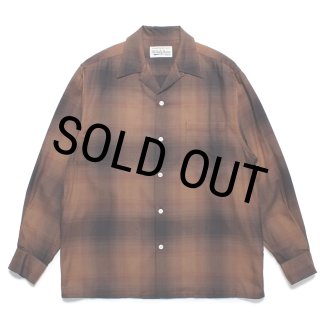 ワコマリア WAKO MARIA OMBRE SHIRT シャツ 23FWE WACKOMARIA《ワコマリア》OMBRE CHECK OPEN COLLAR SHIRT L/S(TYPE-2