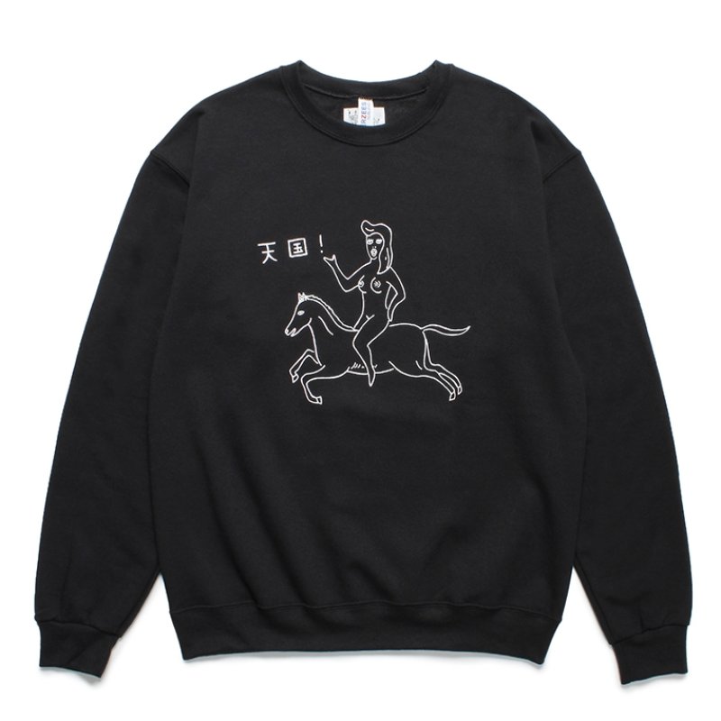 画像1: WACKO MARIA/SWEAT SHIRT（BLACK）［クルーネックスウェット-23秋冬］