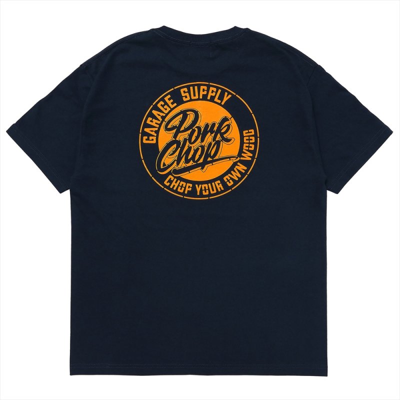 画像2: PORKCHOP/STENCIL CS TEE（NAVY）［プリントT-23秋冬］