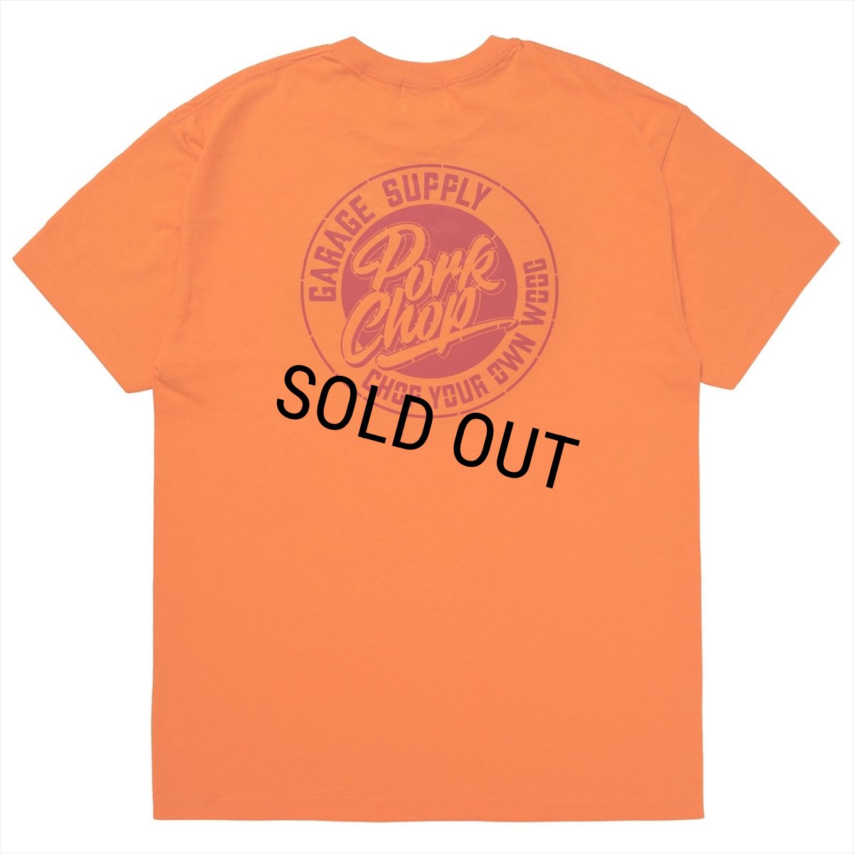 画像1: PORKCHOP/STENCIL CS TEE（ORANGE）［プリントT-23秋冬］ (1)