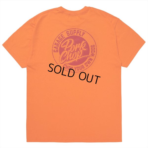 画像1: PORKCHOP/STENCIL CS TEE（ORANGE）［プリントT-23秋冬］