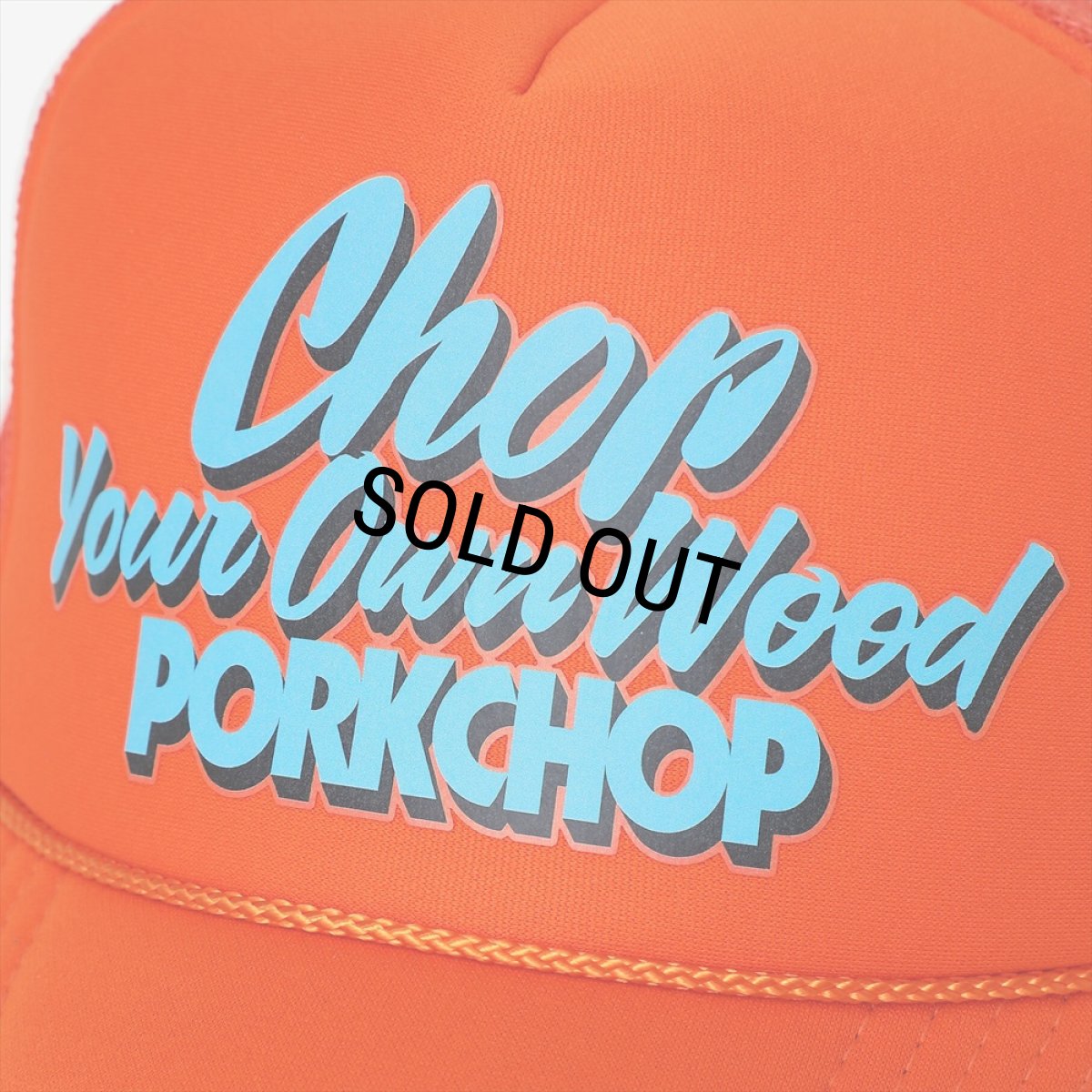 画像3: PORKCHOP/CHOP YOUR OWN WOOD CAP（ORANGE）［メッシュキャップ-23秋冬］ (3)