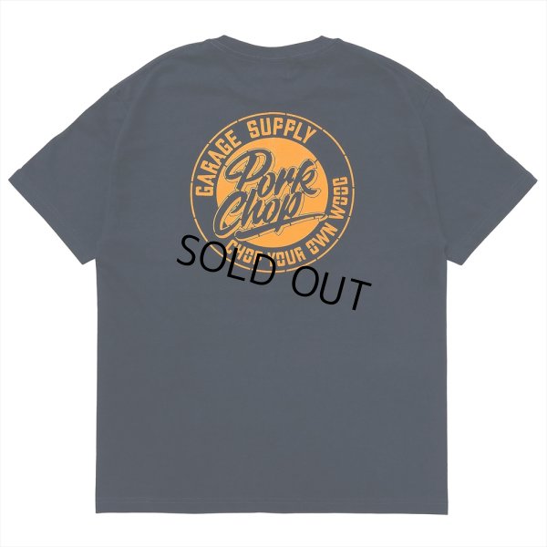 画像1: PORKCHOP/STENCIL CS TEE（NAVY）［プリントT-23秋冬］