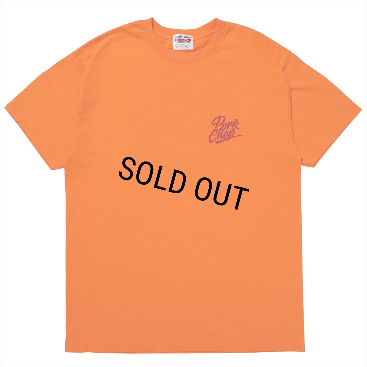 画像2: PORKCHOP/STENCIL CS TEE（ORANGE）［プリントT-23秋冬］ (2)