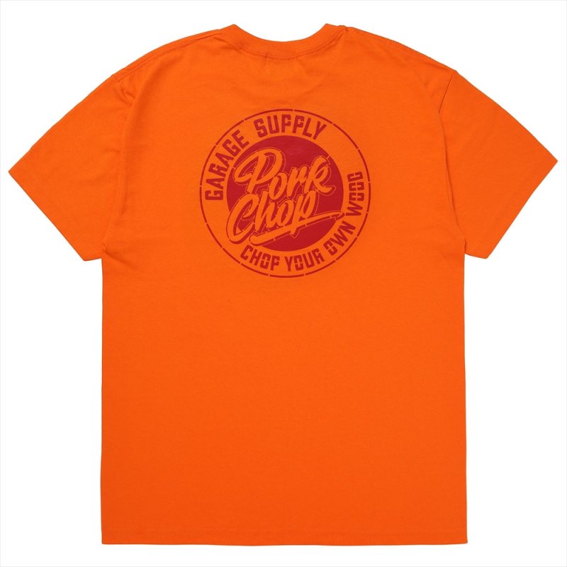 画像2: PORKCHOP/STENCIL CS TEE（ORANGE）［プリントT-23秋冬］