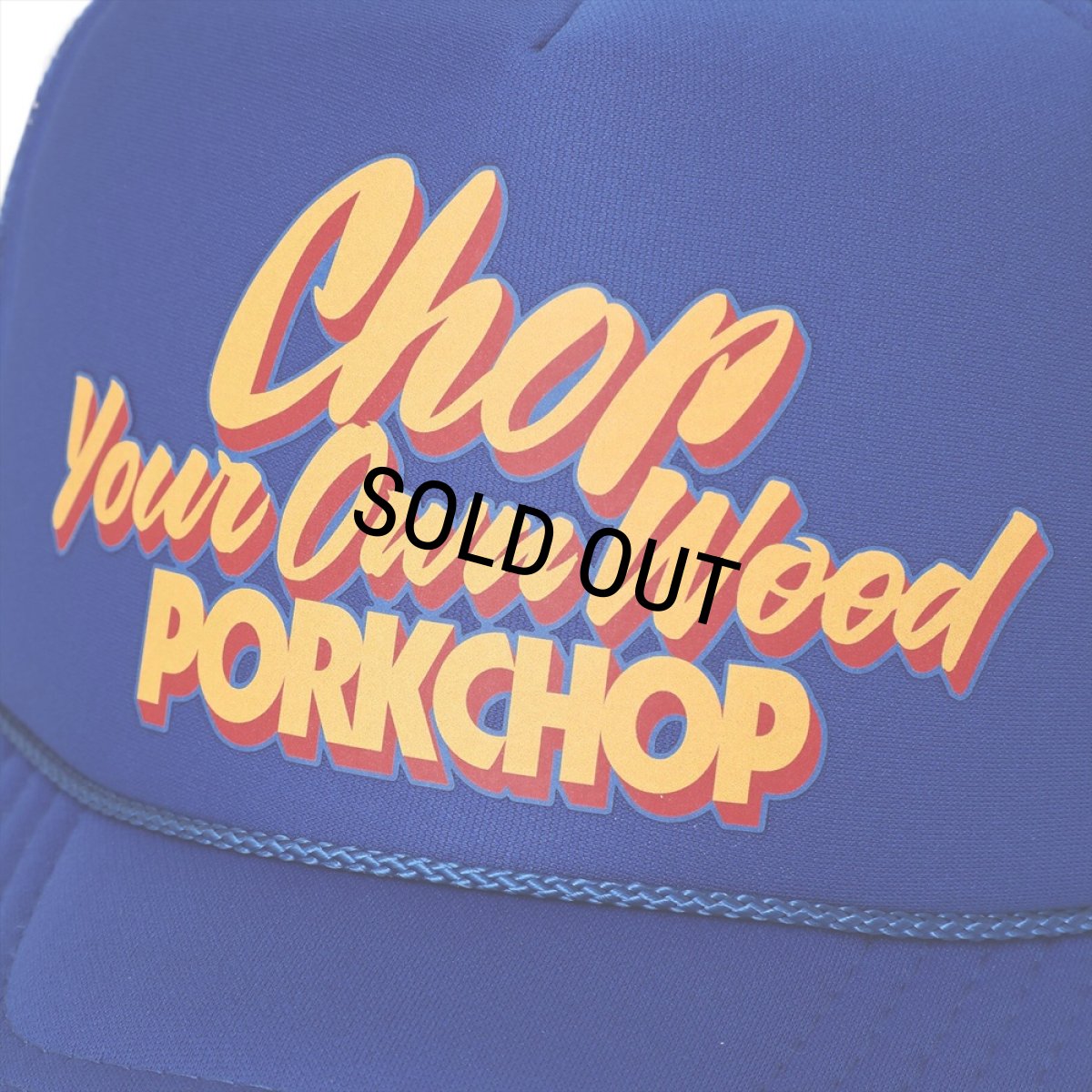 画像3: PORKCHOP/CHOP YOUR OWN WOOD CAP（BLUE）［メッシュキャップ-23秋冬］ (3)