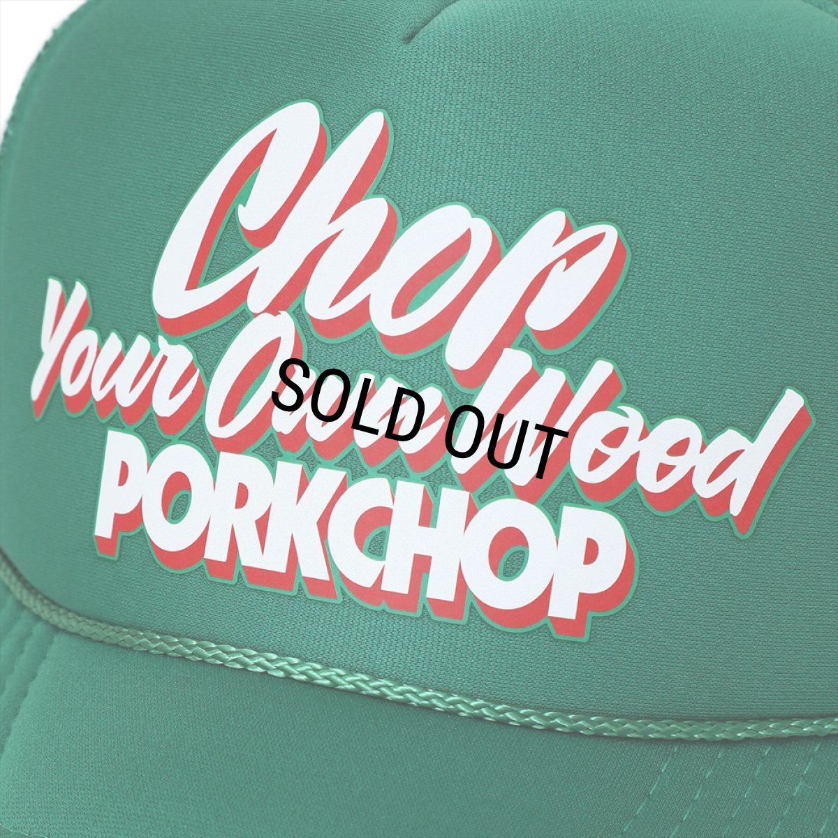 画像3: PORKCHOP/CHOP YOUR OWN WOOD CAP（KELLY GREEN）［メッシュキャップ-23秋冬］ (3)