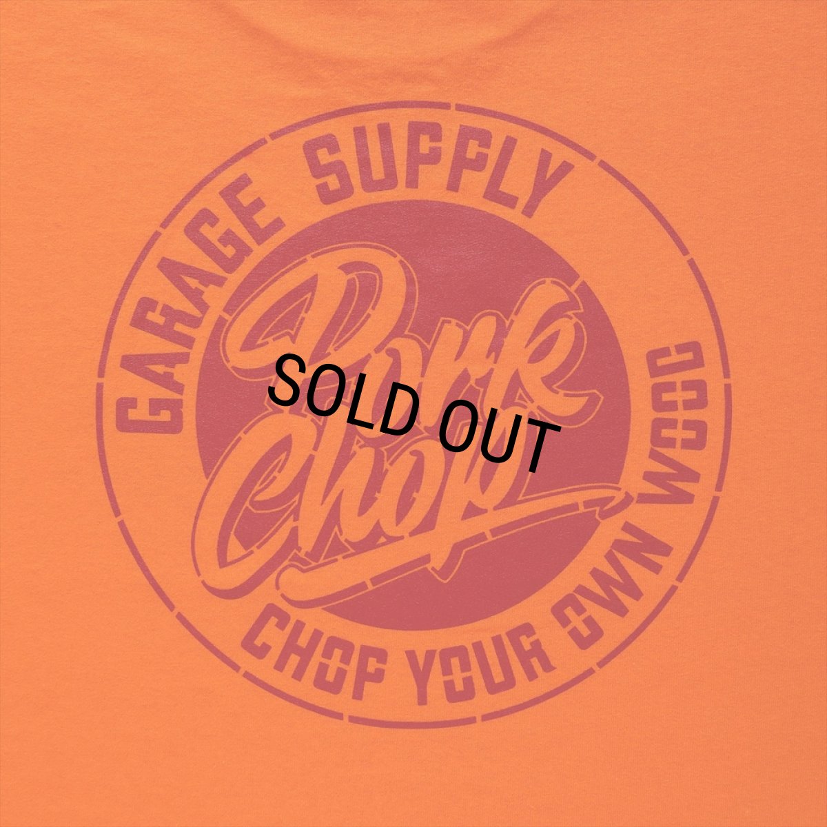 画像4: PORKCHOP/STENCIL CS TEE（ORANGE）［プリントT-23秋冬］ (4)