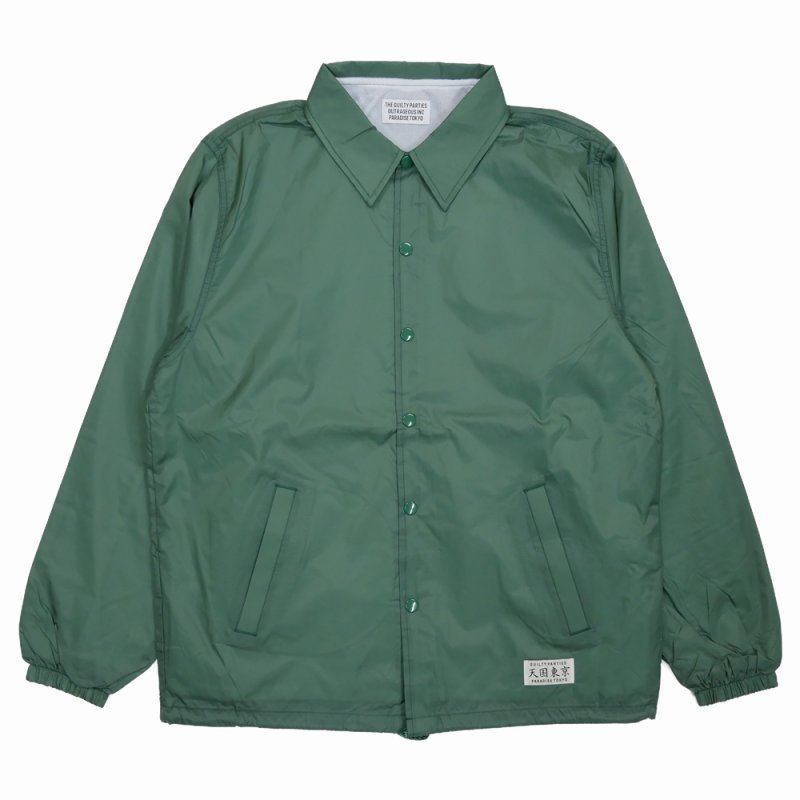 画像1: WACKO MARIA/COACH JACKET（GREEN）［コーチJKT-23秋冬］