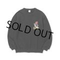 CALEE/CLB CREW NECK SW（BLACK） 【30%OFF】［クルーネックスウェット-23秋冬］