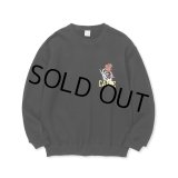 CALEE/CLB CREW NECK SW（BLACK） 【30%OFF】［クルーネックスウェット-23秋冬］