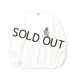 CALEE/CLB CREW NECK SW（WHITE） 【30%OFF】［クルーネックスウェット-23秋冬］