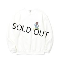 CALEE/CLB CREW NECK SW（WHITE） 【30%OFF】［クルーネックスウェット-23秋冬］