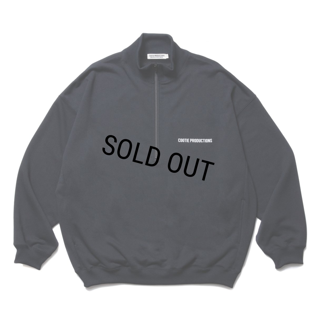 画像1: COOTIE PRODUCTIONS/Dry Tech Sweat Half Zip Pullover（Black）［ドライテックスウェットハーフジップ-23秋冬］ (1)