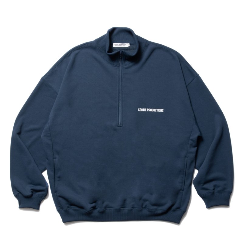 画像1: COOTIE PRODUCTIONS/Dry Tech Sweat Half Zip Pullover（Navy）［ドライテックスウェットハーフジップ-23秋冬］