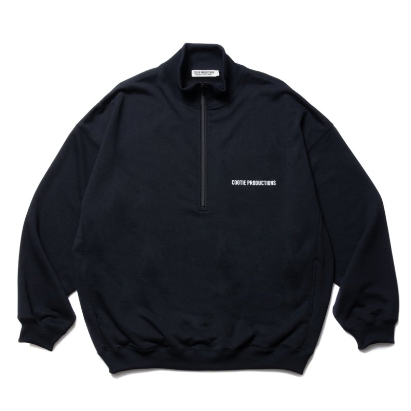 画像1: COOTIE PRODUCTIONS/Dry Tech Sweat Half Zip Pullover（Black）［ドライテックスウェットハーフジップ-23秋冬］