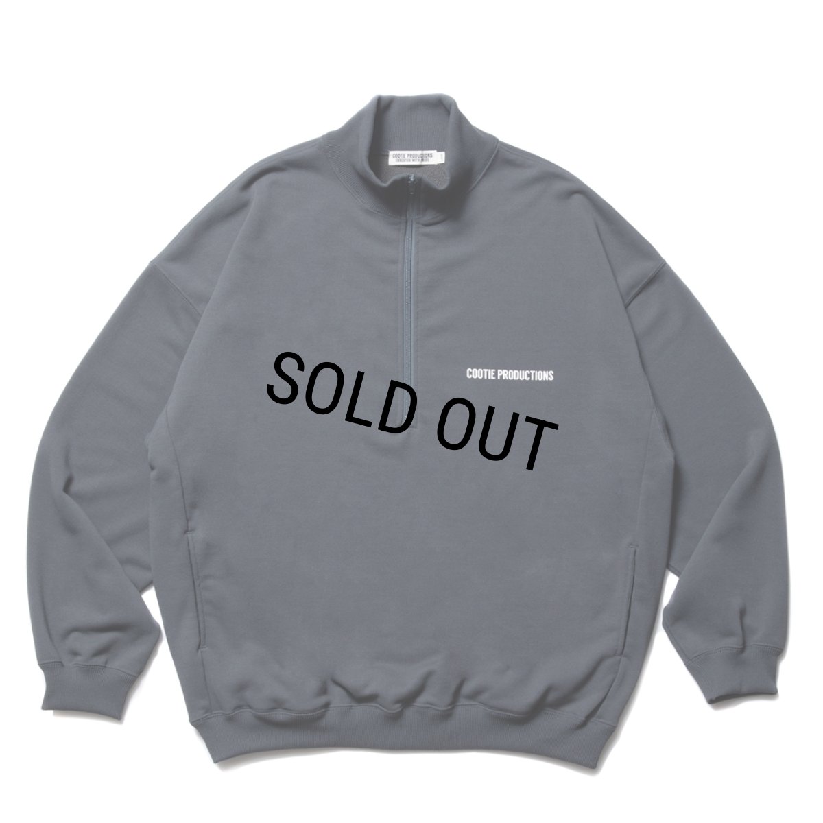 画像1: COOTIE PRODUCTIONS/Dry Tech Sweat Half Zip Pullover（Gray）［ドライテックスウェットハーフジップ-23秋冬］ (1)