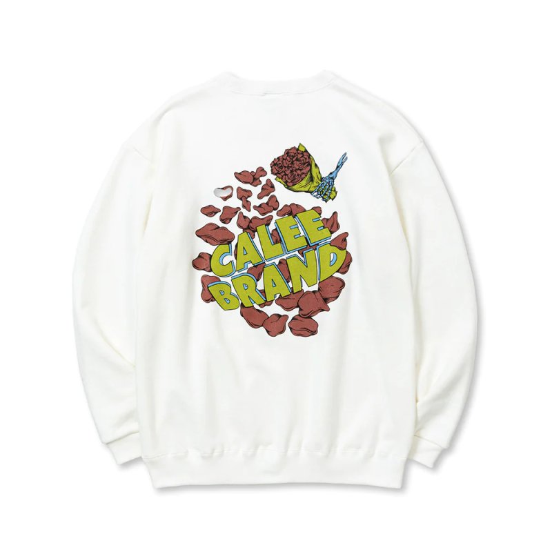 画像2: CALEE/CLB CREW NECK SW（WHITE） 【30%OFF】［クルーネックスウェット-23秋冬］