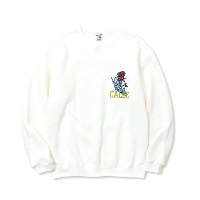 画像1: CALEE/CLB CREW NECK SW（WHITE） 【30%OFF】［クルーネックスウェット-23秋冬］