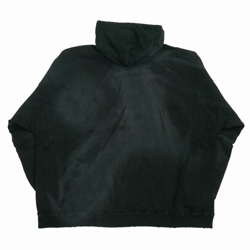 画像2: DAIRIKU/"Water-repellent" Vintage Wash Hoodie（Mud Black）［ジップアップフーディー-23秋冬］
