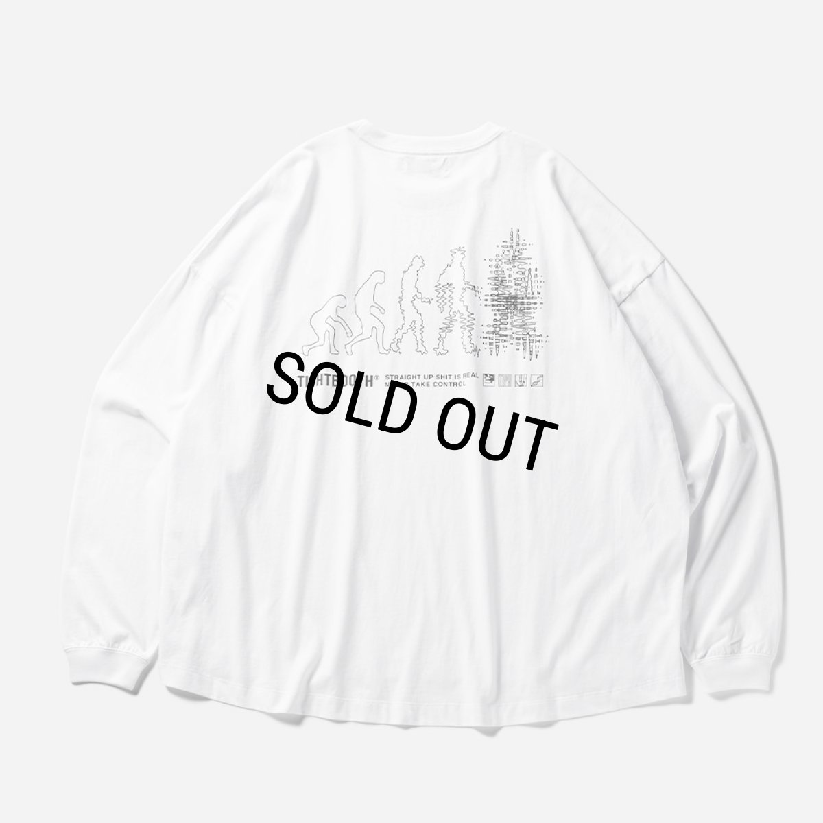 画像2: TIGHTBOOTH/EVOLUTION L/S T-SHIRT（White）［プリント長袖T-23秋冬］ (2)