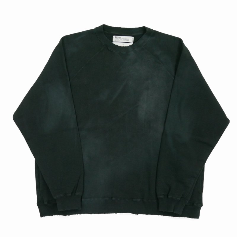 画像1: DAIRIKU/"Water-repellent" Vintage Wash Sweater（Mud Black）［クルーネックスウェット-23秋冬］