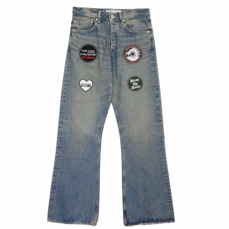 画像1: DAIRIKU/"Northern Soul" Flare Denim Pants（Mud Indigo） 【40%OFF】［"ノーザンソウル"フレアデニムパンツ-23秋冬］