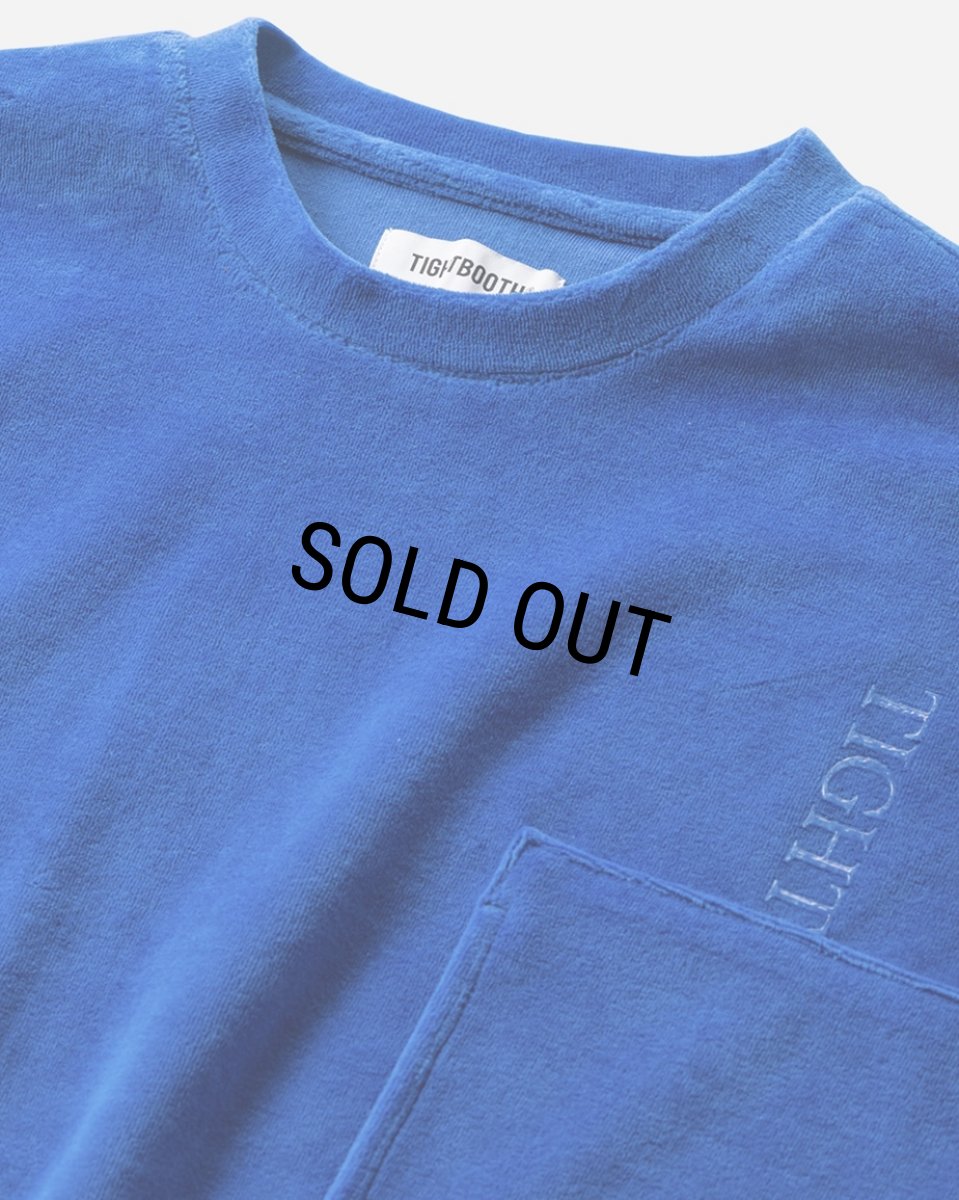 画像3: TIGHTBOOTH/STRAIGHT UP VELOUR T-SHIRT（Blue）［ベロアT-23秋冬］ (3)