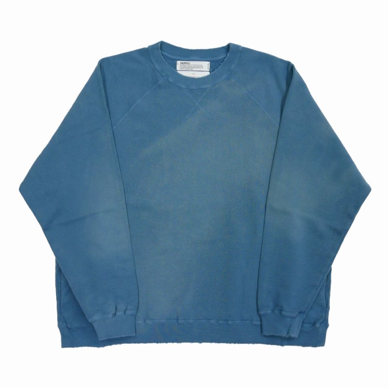 画像1: DAIRIKU/"Water-repellent" Vintage Wash Sweater（Youth Blue）［クルーネックスウェット-23秋冬］