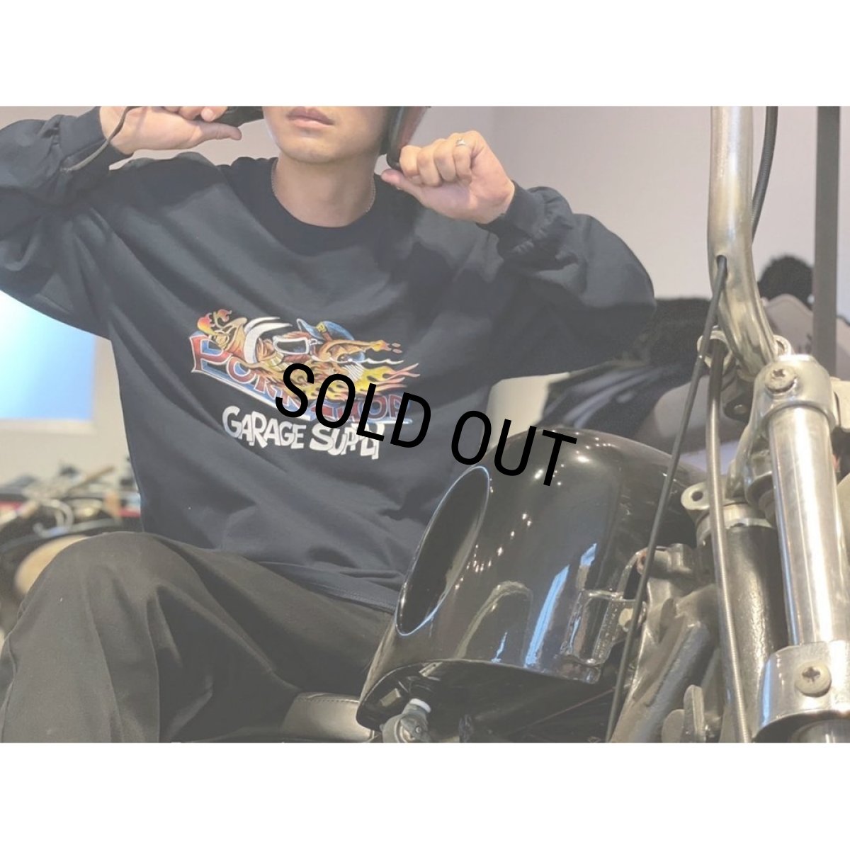 画像5: PORKCHOP/WILD PORK L/S TEE（NAVY）［プリント長袖T-23秋冬］ (5)